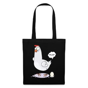 Chicken Egg Chicken Design T-Shirt - Tote Bag - black - Front
