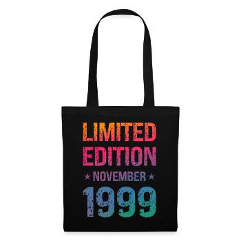 Limited Edition 25 Geburtstag Party Jahrgang 1999 - Stoffbeutel - Schwarz - Vorne