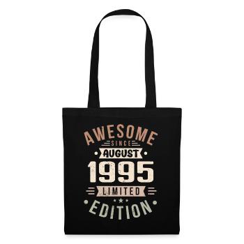 August 1995 Birthday in August 1995 Vintage 1995 - Tote Bag - black - Front