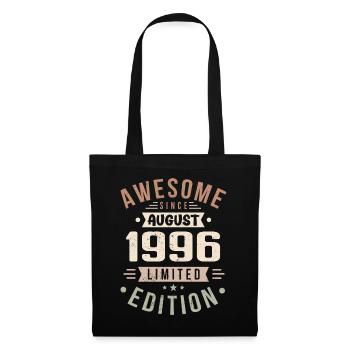 August 1996 Birthday in August 1996 Vintage 1996 - Tote Bag - black - Front