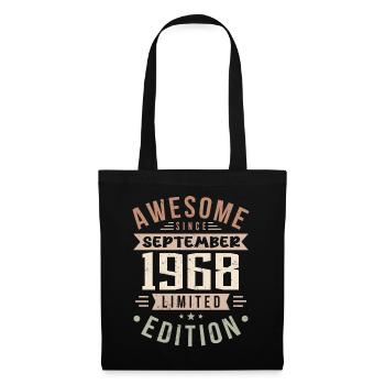1968 September Birthday Born September 1968 - Tote Bag - black - Front