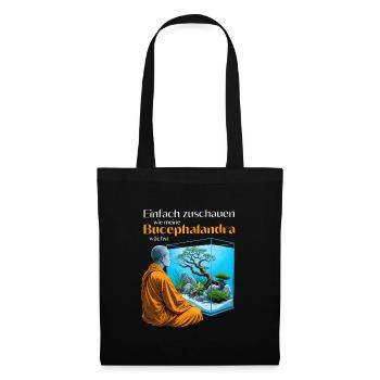 Einfach zuschauen, wie meine Bucephalandra wächst - Stoffbeutel - Schwarz - Vorne
