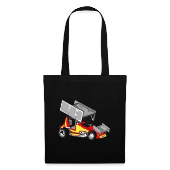 Voiture de course voiture de course - Sac en tissu - noir - Devant
