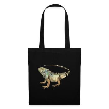 Leguan - Stoffbeutel - Schwarz - Vorne