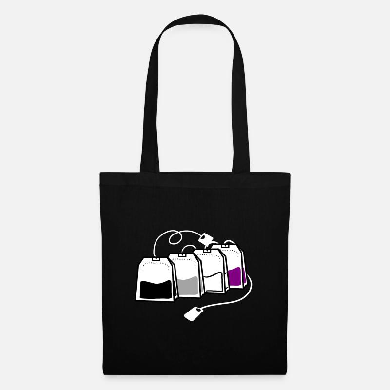 Asexueller Teebeutel Ace Pride - Stoffbeutel - Schwarz