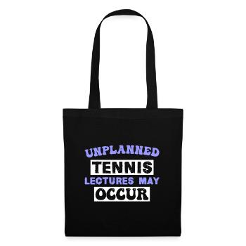 Des conférences de tennis imprévues peuvent avoir lieu - Sac en tissu - noir - Devant