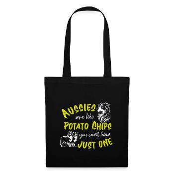 Aussies are like Potato Chips - yellow - Tote Bag - black - Front