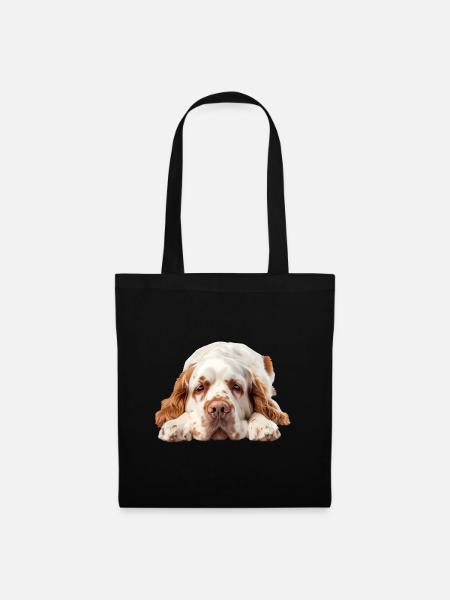 Clumber Spaniel - Stoffbeutel - Schwarz