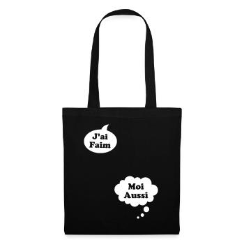 J'ai Faim Moi Aussi Cadeau Humour De Grossesse - Sac en tissu - noir - Devant