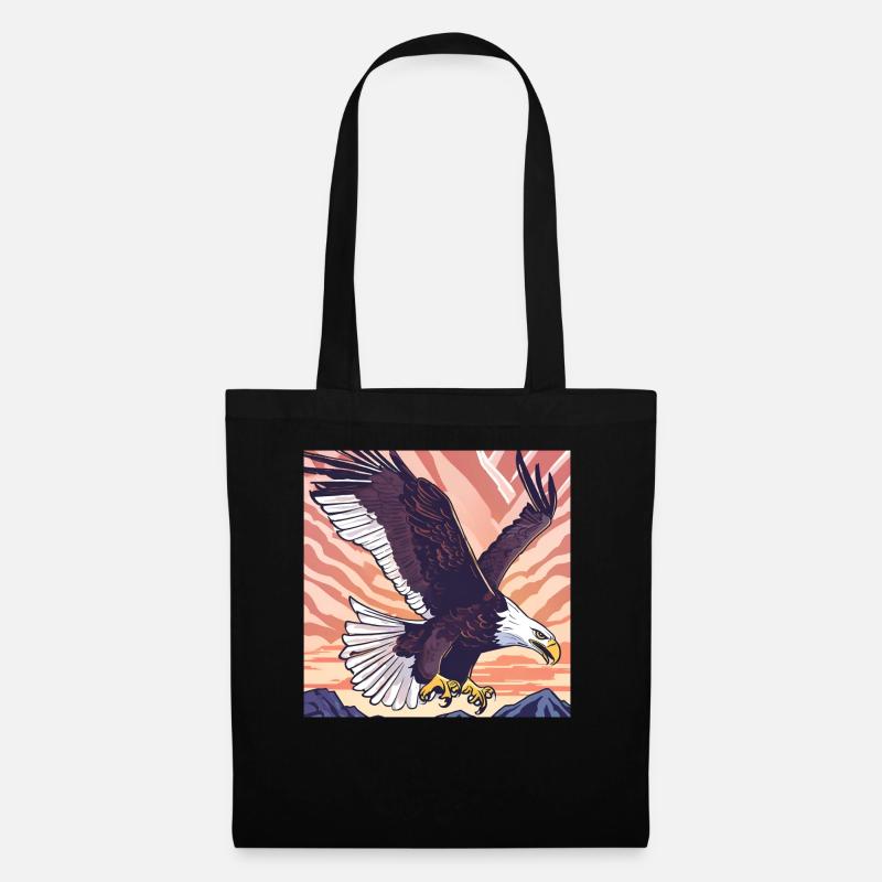 Majestätischer Adler - Stoffbeutel - Schwarz
