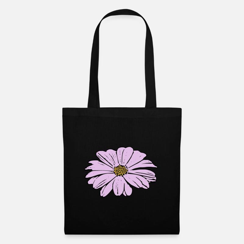 Fleur fleur pastel fleurs fleurs pastel lilas - Sac en tissu - noir