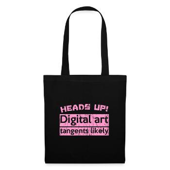 Heads Digital art tangents likely - Stoffbeutel - Schwarz - Vorne