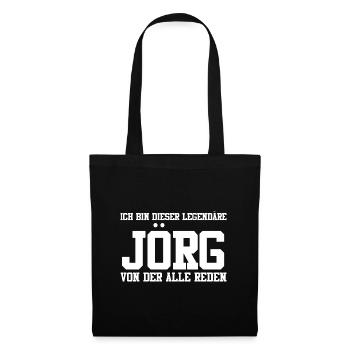 Jörg Name Design - Stoffbeutel - Schwarz - Vorne