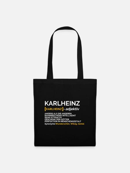 Karlheinz - Stoffbeutel - Schwarz