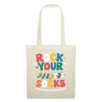 Rock Your Socks World Down Syndrome Day Awareness - Stoffbeutel - Natur - Vorne