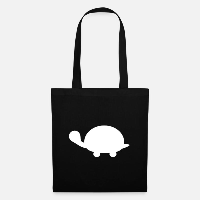 Weiße Schildkröte - Stoffbeutel - Schwarz