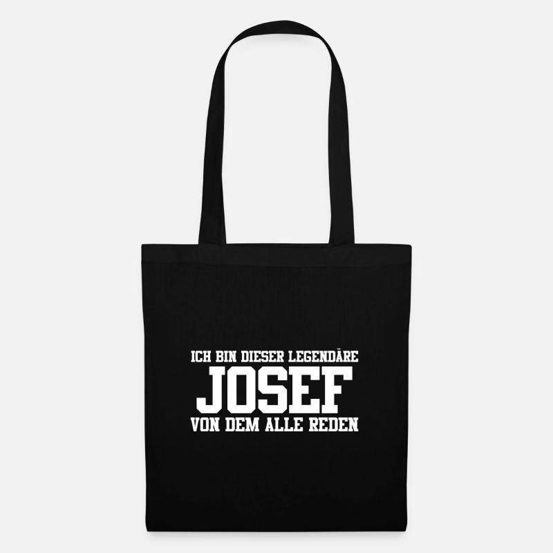 Josef Name Design - Stoffbeutel - Schwarz