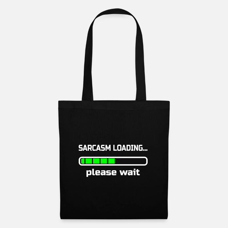 sarcasm loading… please wait. Humour - Sac en tissu - noir