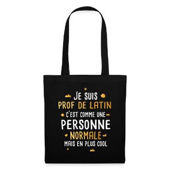 Professeur de latin cadeau fête des mères - Sac en tissu - noir - Devant