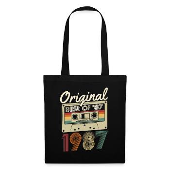 Original 1987 naissance naissance rétro anniversaire - Sac en tissu - noir - Devant
