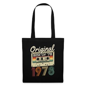 Original 1978 naissance naissance rétro anniversaire - Sac en tissu - noir - Devant