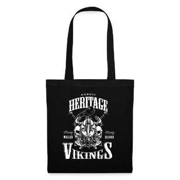 Wikinger Odin Thor Viking Nordische Mythologie - Stoffbeutel - Schwarz - Vorne