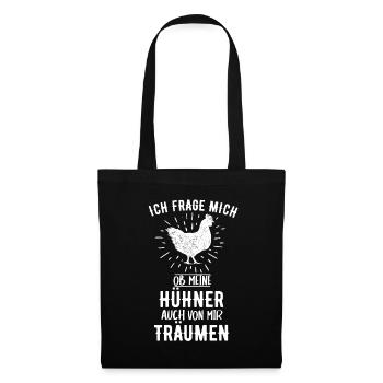 Huhn Hühner Bauer Landwirt Geflügel Hühnerzüchter - Stoffbeutel - Schwarz - Vorne