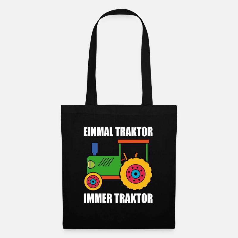 einmal Traktor immer Traktor - Stoffbeutel - Schwarz