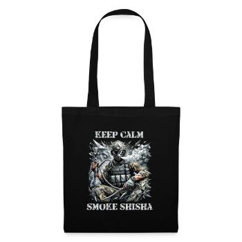Calm Under Fire – Shisha Warrior Design - Stoffbeutel - Schwarz - Vorne