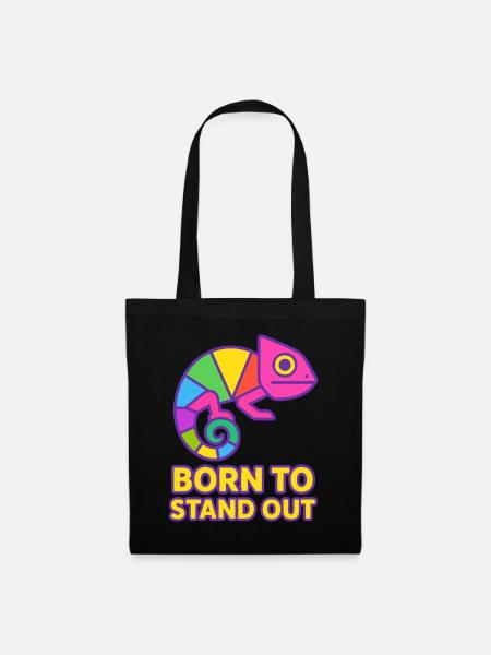 Chamäleon Pride – Auffallen mit Stil Gay Pride CSD - Stoffbeutel - Schwarz