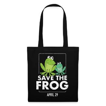 Sauve le monde de grenouilles jour - Sac en tissu - noir - Devant
