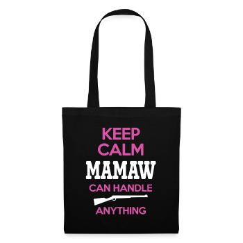 Gardez calme Mamaw peut gérer n’importe quoi Chemise - Sac en tissu - noir - Devant