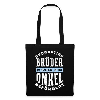 Großartige Brüder werden zum Onkel befördert - Stoffbeutel - Schwarz - Vorne