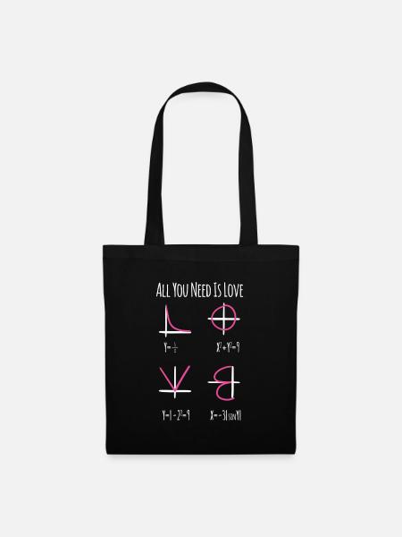 All You Need Is Love Math Nerd Teacher Gift - Tote Bag - black