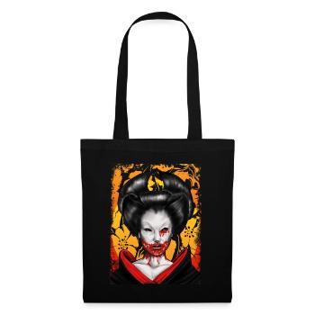 Zombie geisha horror man woman scary blood - Tote Bag - black - Front
