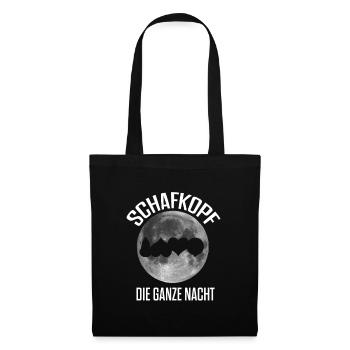 tête de bière tête de mouton toute la nuit auberge de bière - Sac en tissu - noir - Devant