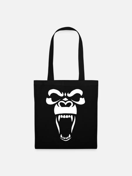 White gorilla - Tote Bag - black