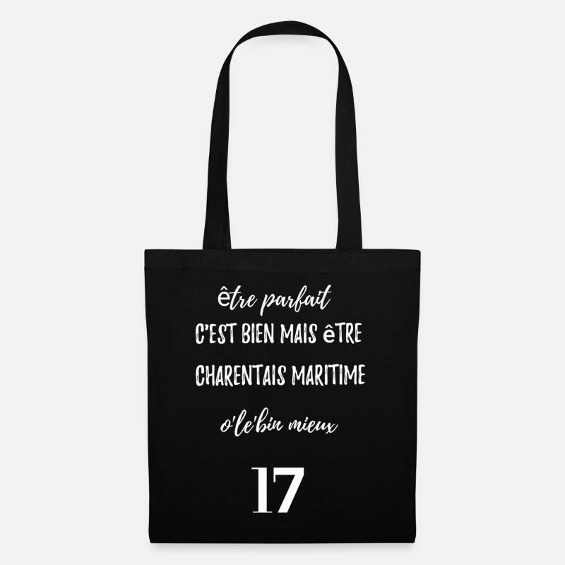 La Charente Maritime - Sac en tissu - noir