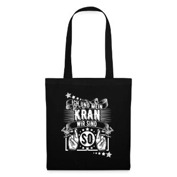 Kranführer - Stoffbeutel - Schwarz - Vorne