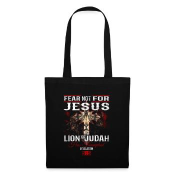Jésus-Christ - Le Lion de Juda a triomphé - Sac en tissu - noir - Devant