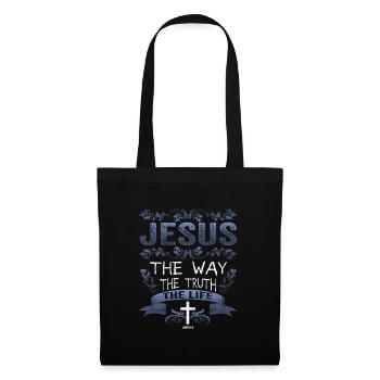 Jésus-Christ Jean 14:6 Le chemin de la vie - Sac en tissu - noir - Devant