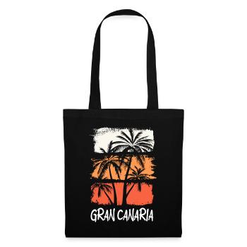 Gran Canaria Sommer Sonne Strand Meer Palmen - Stoffbeutel - Schwarz - Vorne