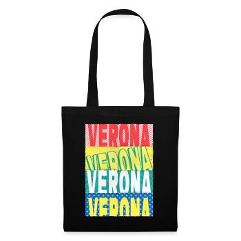 Verona Italy City Font Skyline Home Holiday - Tote Bag - black - Front