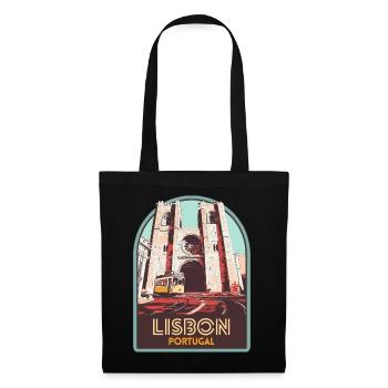 Lisbon, beautiful city Portugal cathedral tram - Tote Bag - black - Front