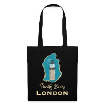 Londres, Trinity Buoy Lighthouse, Pixel Art - Sac en tissu - noir - Devant