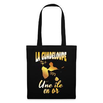 La Guadeloupe une ile en or - Sac en tissu - noir - Devant
