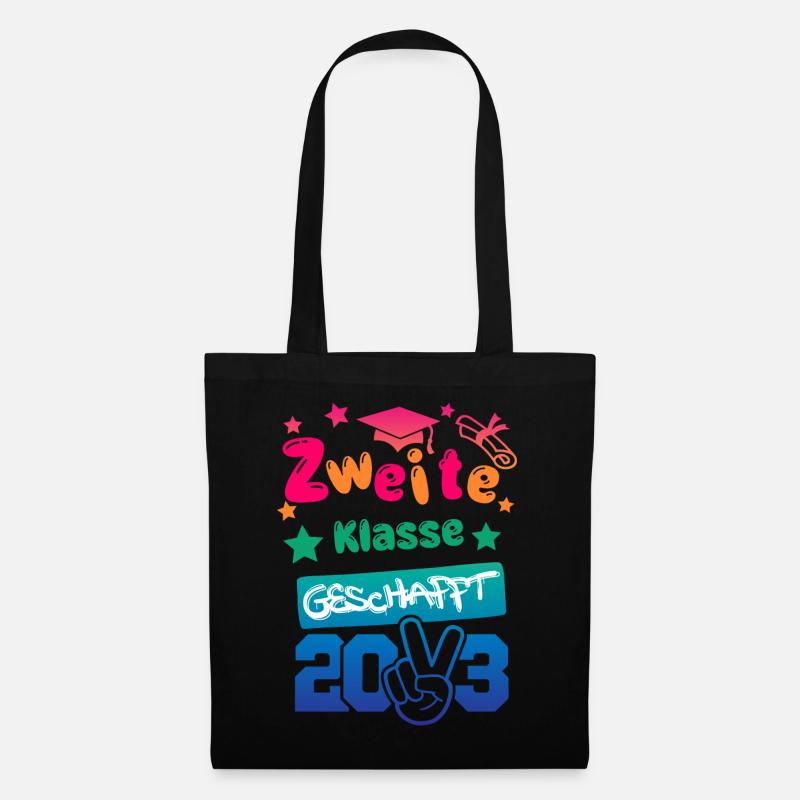 2. Klasse geschafft 2023 - Stoffbeutel - Schwarz