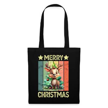 Merry Christmas Reindeer - Tote Bag - black - Front