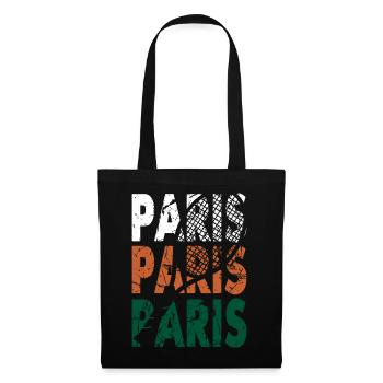 Maillot de tennis Paris Tournament Design Pullover Sweat à capuche - Sac en tissu - noir - Devant