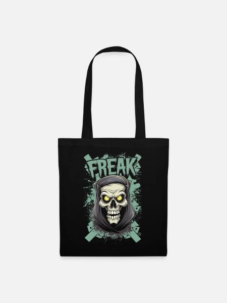 Freak - Skull, Totenkopf - Stoffbeutel - Schwarz